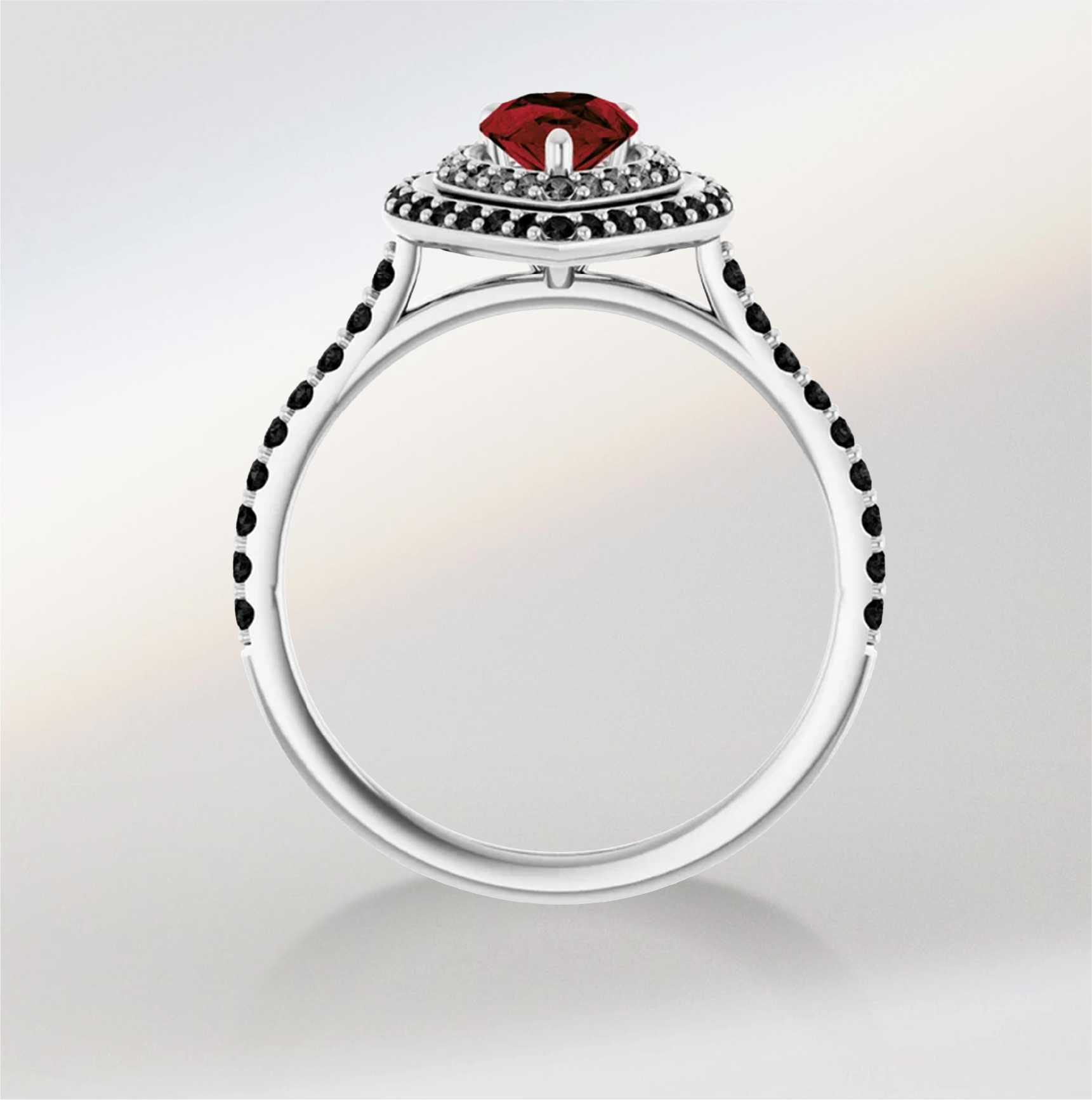 18k Mozambique Garnet & Diamond Ring