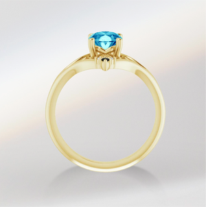 18k Grandidierite & Diamond Ring